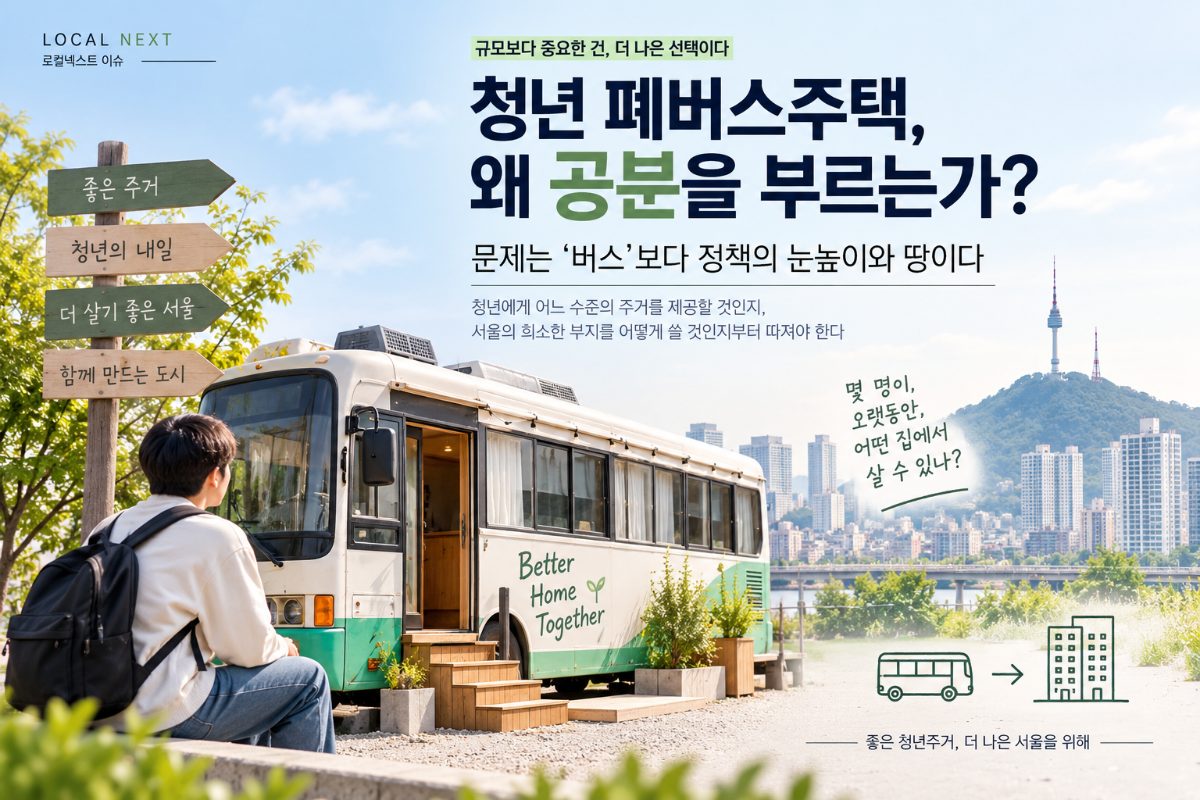 [로컬넥스트 이슈] 청년 폐버스주택, 왜 공분을 부르는가…문제는 ‘버스’보다 정책의 눈높이와 땅이다 대표 이미지