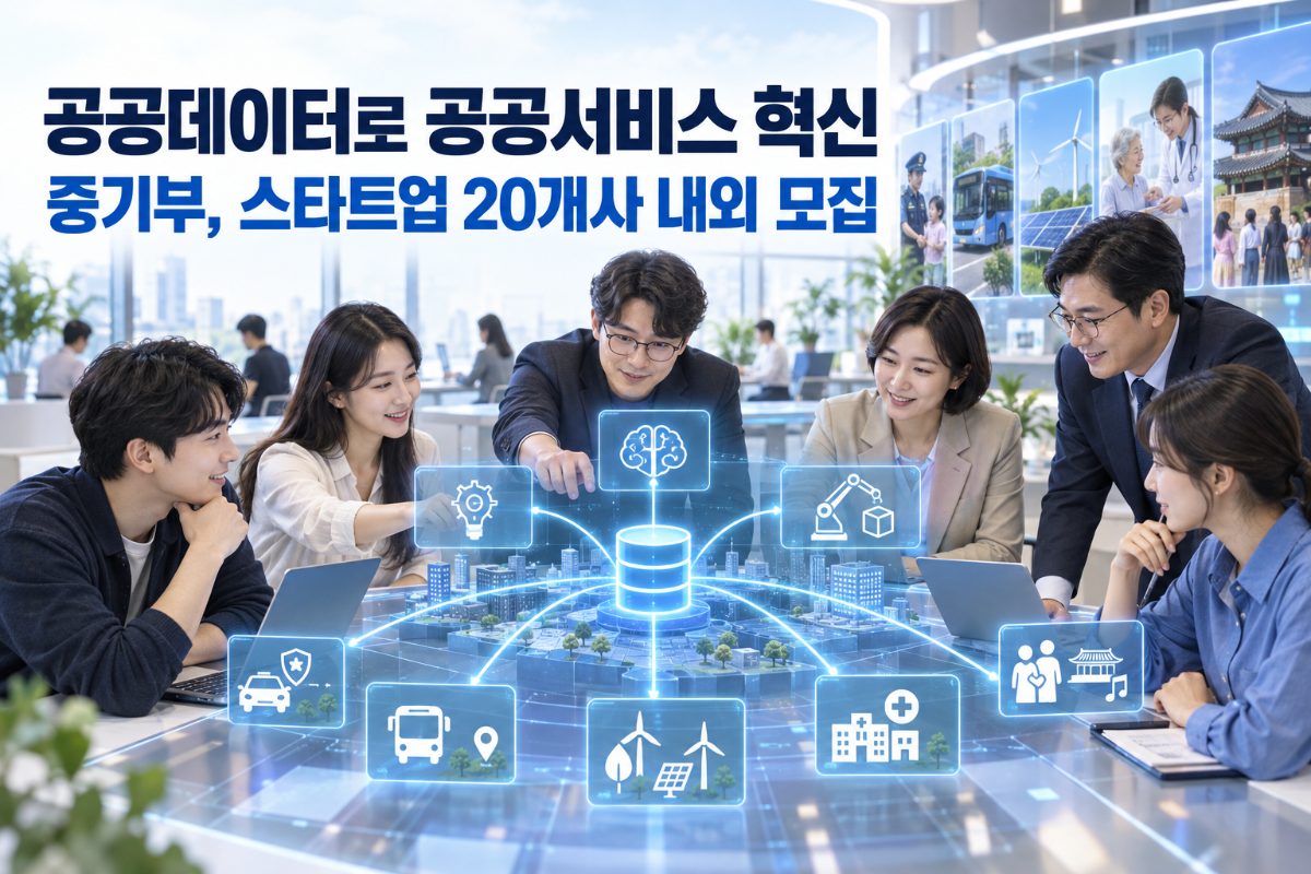 공공데이터로 공공서비스 혁신…중기부, 스타트업 20개사 내외 모집 대표 이미지