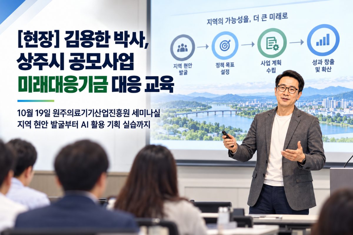 [현장] 김용한 박사, 상주시 공모사업 역량강화 특강_미래대응기금 대응 교육
