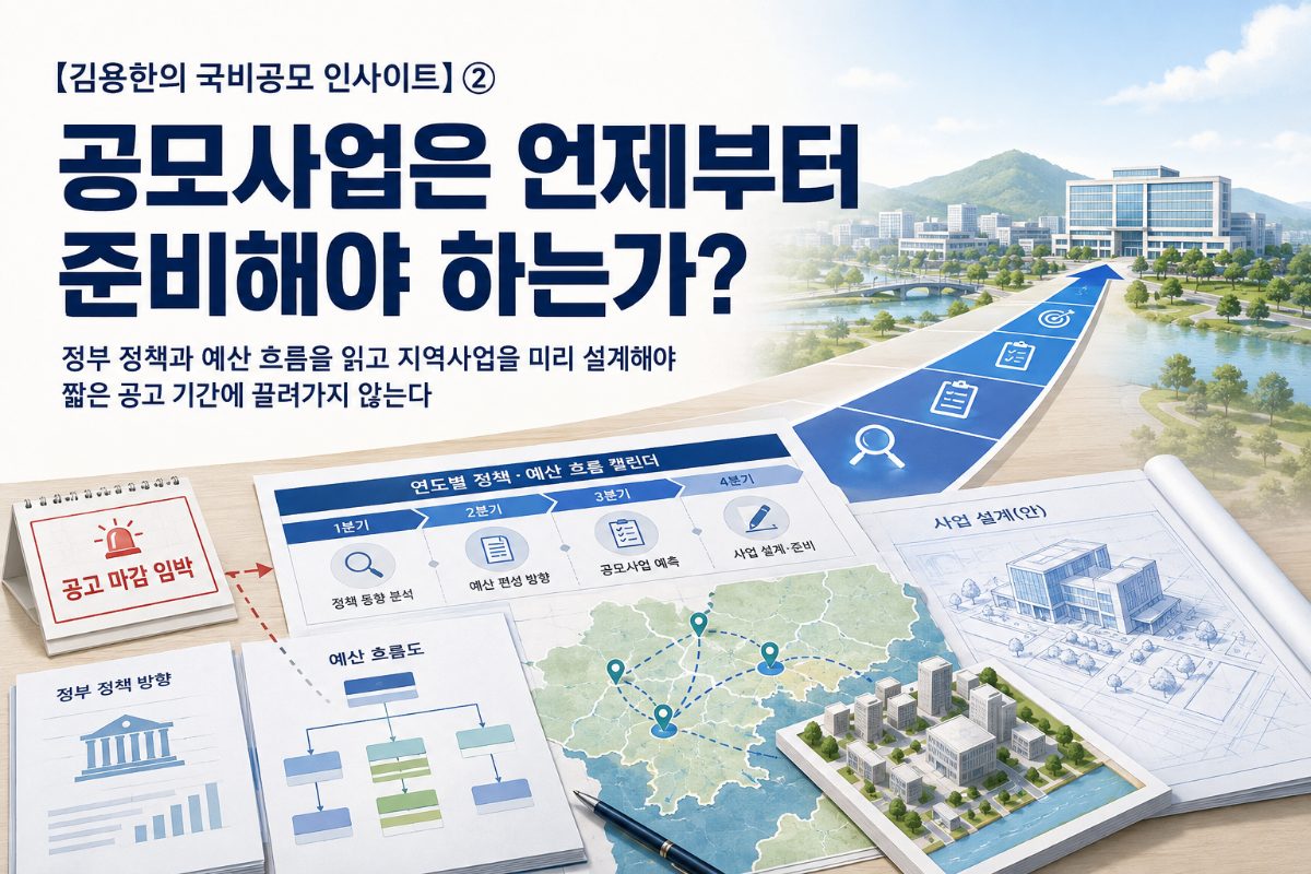 【김용한의 국비공모 인사이트】② 공모사업은 언제부터 준비해야 하는가? 대표 이미지