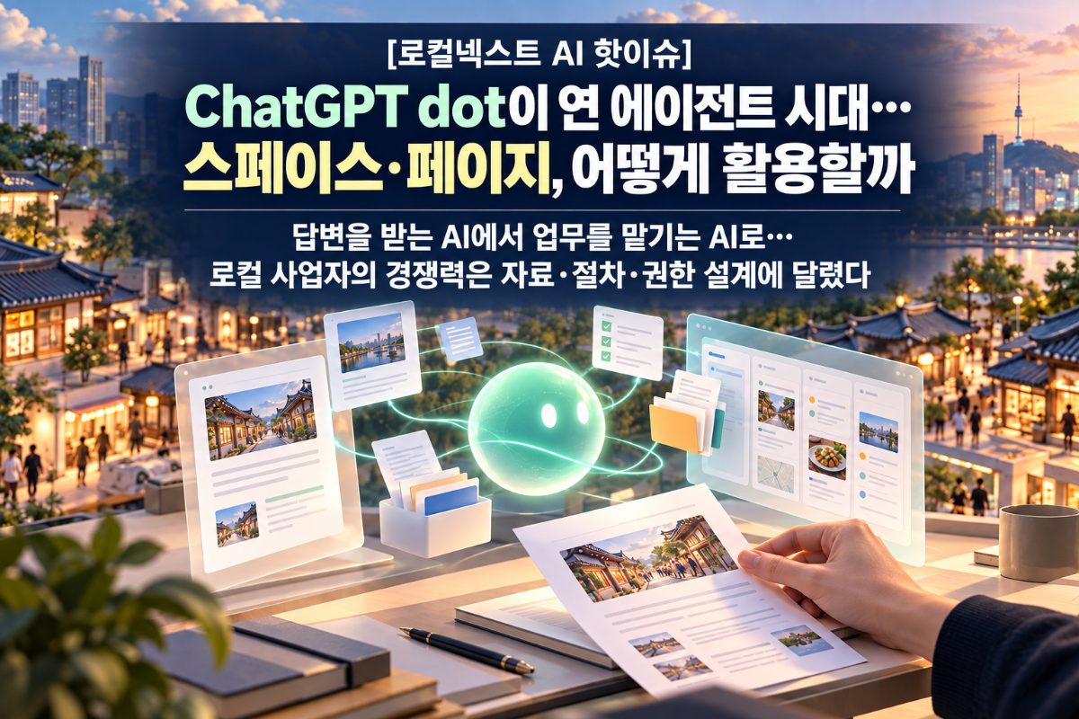 [로컬넥스트 AI 핫이슈] ChatGPT dot이 연 에이전트 시대…스페이스·페이지, 어떻게 활용할까? 대표 이미지