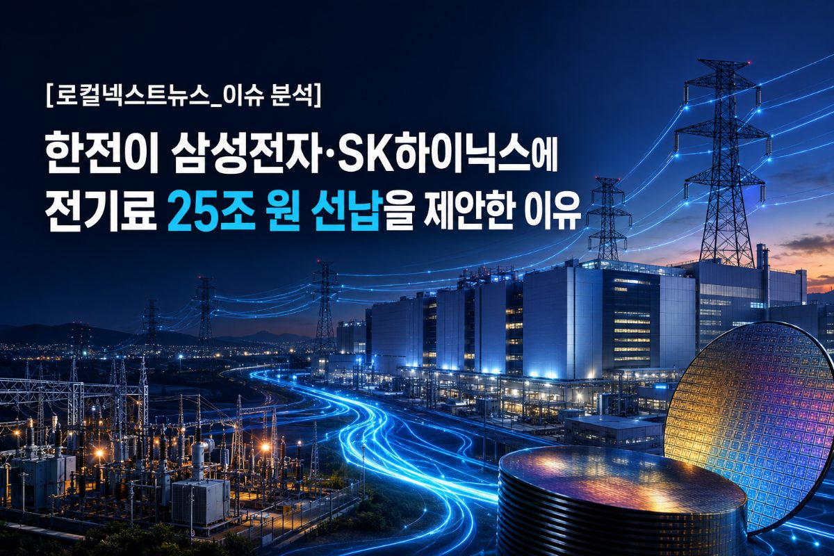 [로컬넥스트뉴스_이슈 분석] 한전이 삼성전자·SK하이닉스에 전기료 25조 원 선납을 제안한 이유