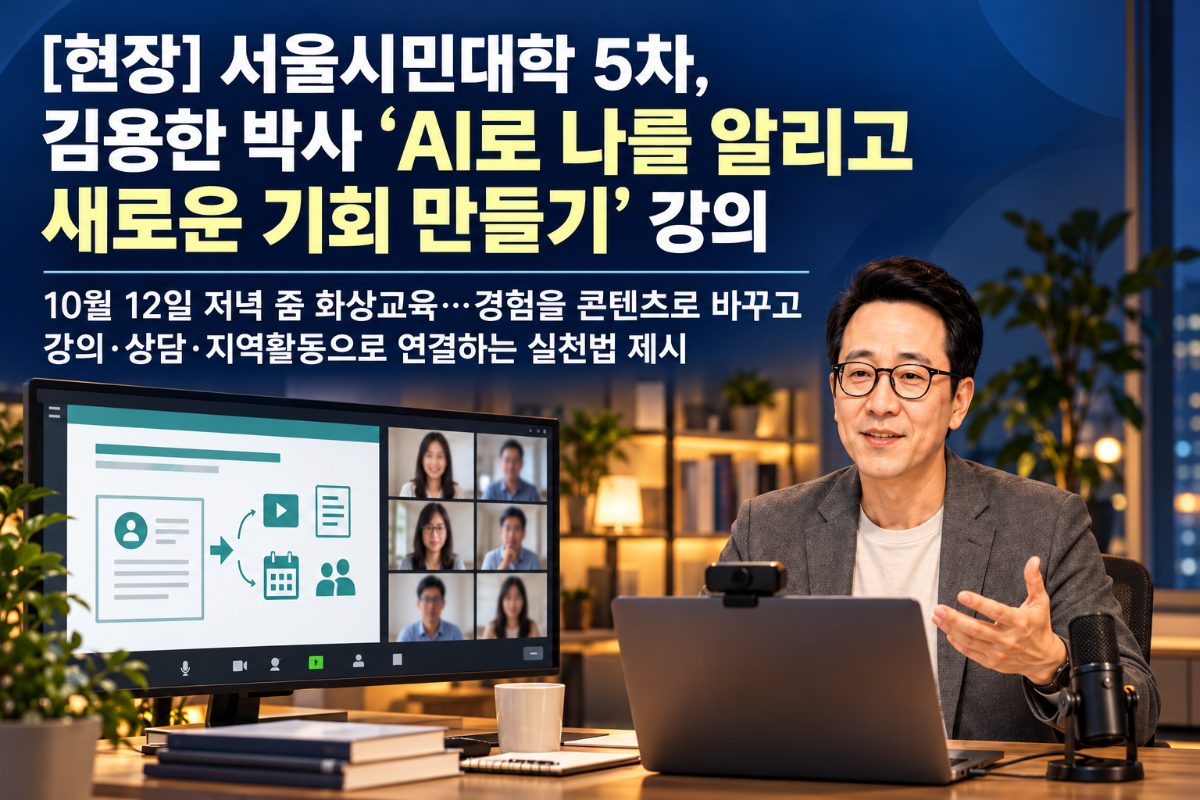 [현장] 서울시민대학 5차, 김용한 박사 ‘AI로 나를 알리고 새로운 기회 만들기’ 강의