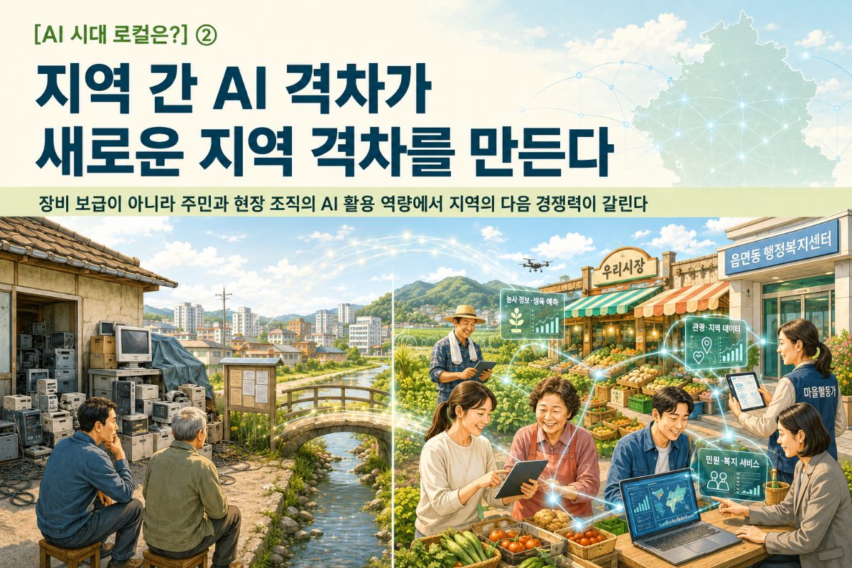 [AI 시대 로컬은?] ② 지역 간 AI 격차가 새로운 지역 격차를 만든다