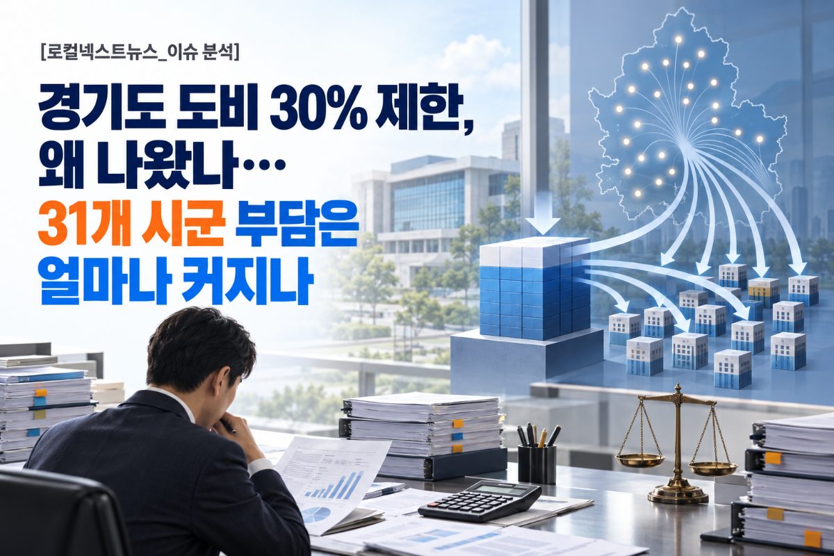 [로컬넥스트뉴스_이슈 분석] 경기도 도비 30% 제한, 왜 나왔나…31개 시군 부담은 얼마나 커지나