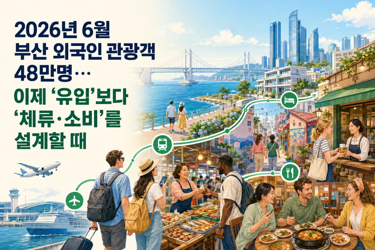 2026년 6월 부산 외국인 관광객 48만명…이제 ‘유입’보다 ‘체류·소비’를 설계할 때