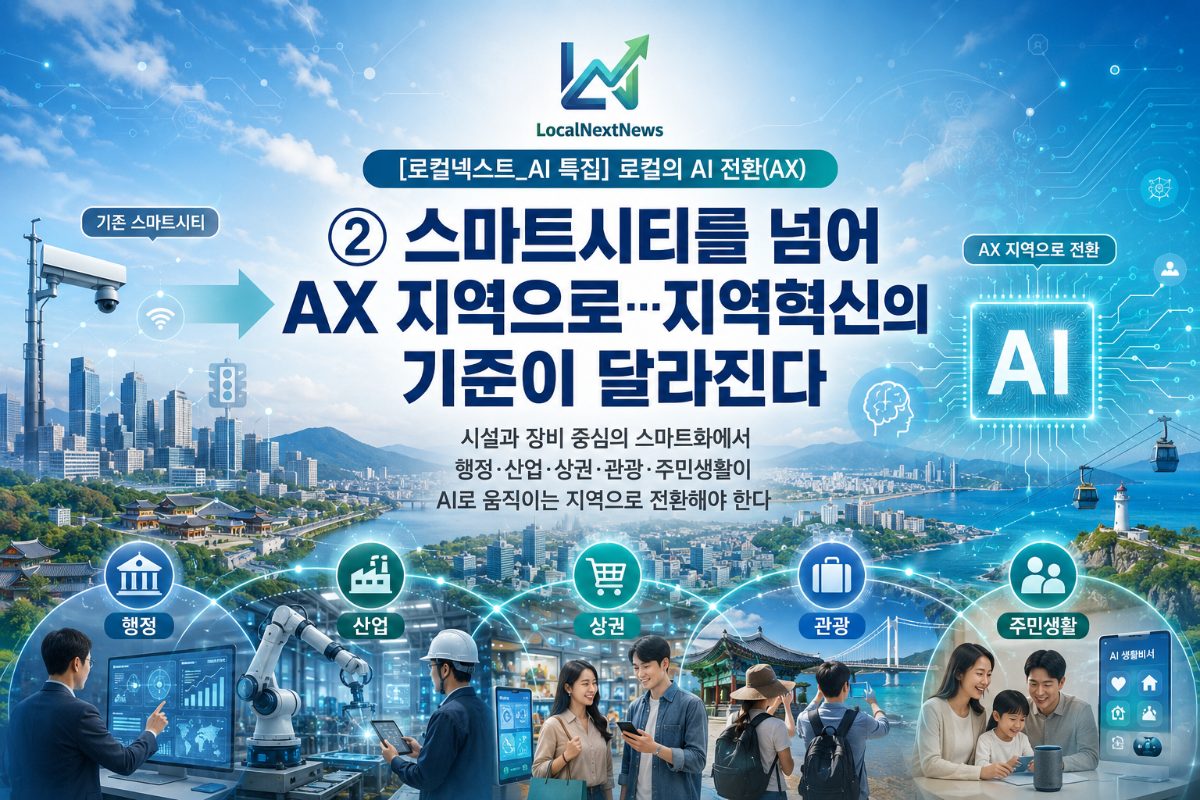 [로컬넥스트_AI 특집] 로컬의 AI 전환(AX) ② 스마트시티를 넘어 AX 지역으로…지역혁신의 기준이 달라진다