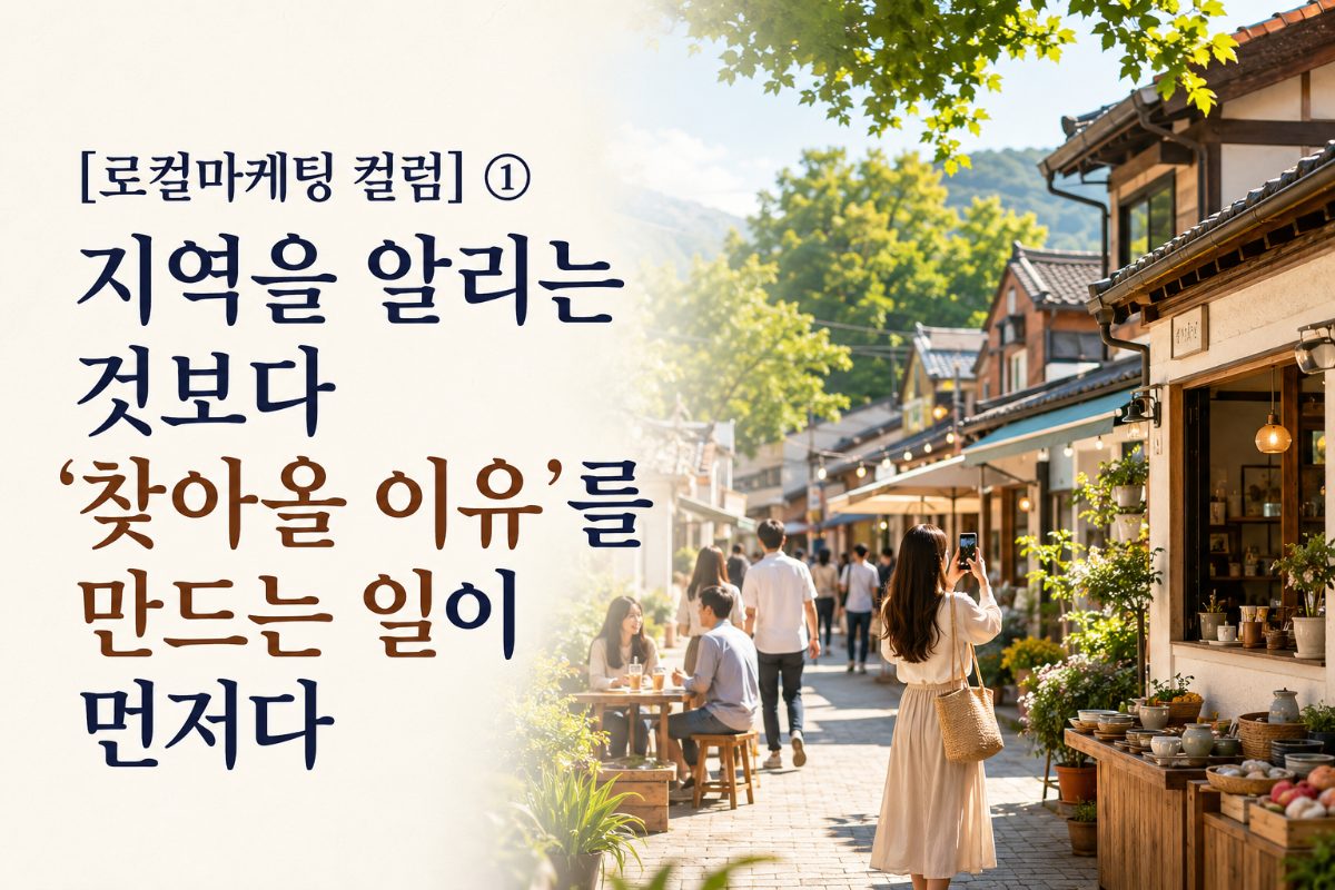 [로컬마케팅 컬럼] ① 지역을 알리는 것보다 ‘찾아올 이유’를 만드는 일이 먼저다