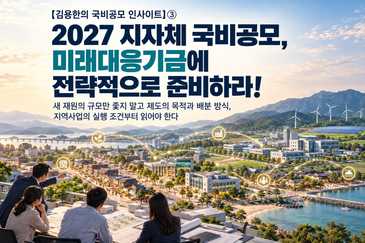 【김용한의 국비공모 인사이트】③ 2027 지자체 국비공모, 미래대응기금에 전략적으로 준비하라! 대표 이미지