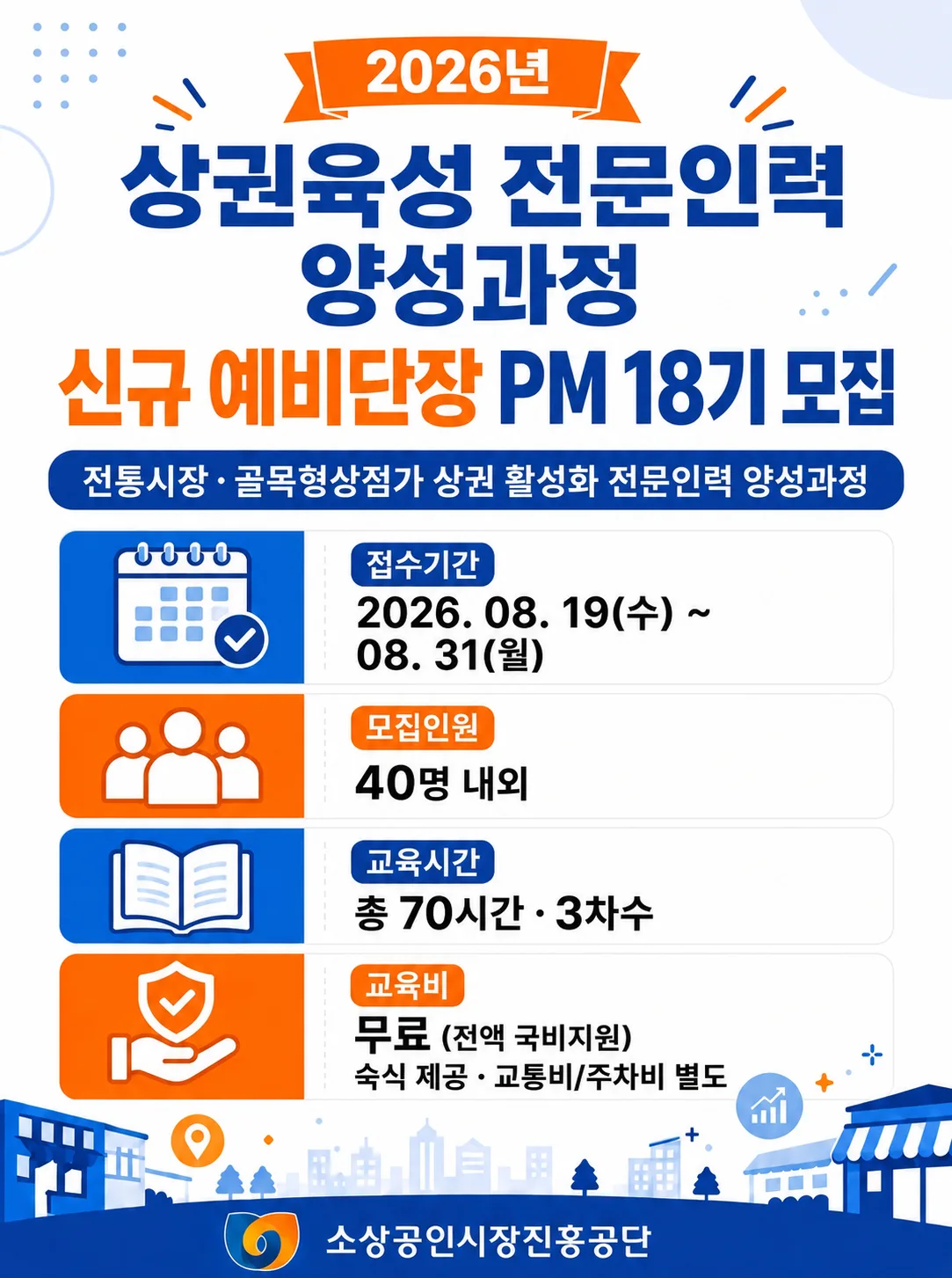 “상권을 바꾸는 것은 결국 사람”…2026 상권육성 전문인력 PM 18기 모집