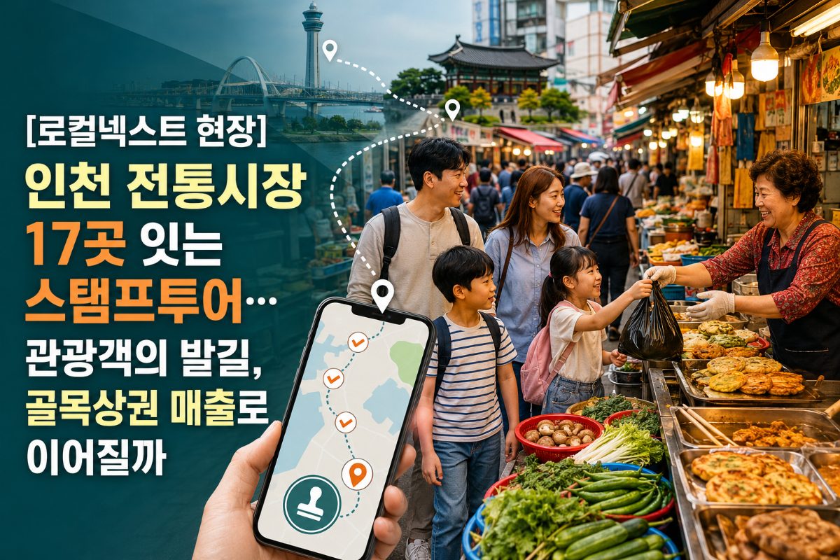 [로컬넥스트 현장] 인천 전통시장 17곳 잇는 스탬프투어…관광객의 발길, 골목상권 매출로 이어질까