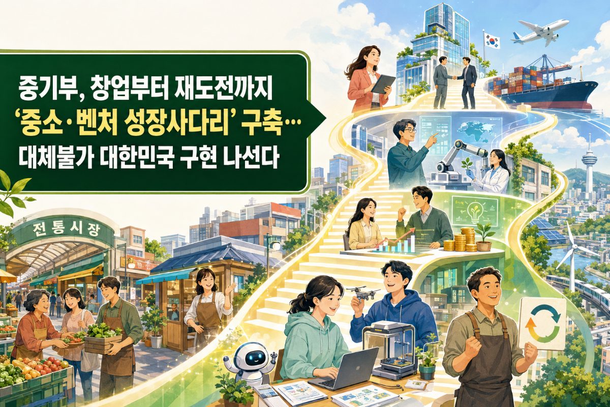 중기부, 창업부터 재도전까지 ‘중소·벤처 성장사다리’ 구축…대체불가 대한민국 구현 나선다 대표 이미지