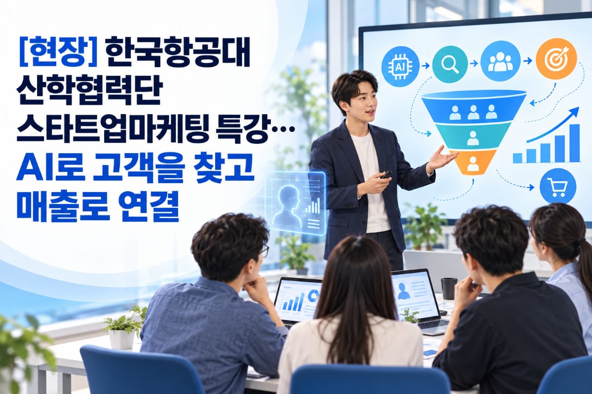 [현장] 한국항공대 산학협력단 김용햔박사 스타트업마케팅 특강…AI로 고객을 찾고 매출로 연결
