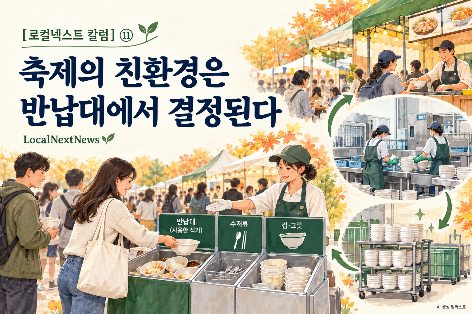 [로컬넥스트 칼럼] ⑪ 축제의 친환경은 반납대에서 결정된다