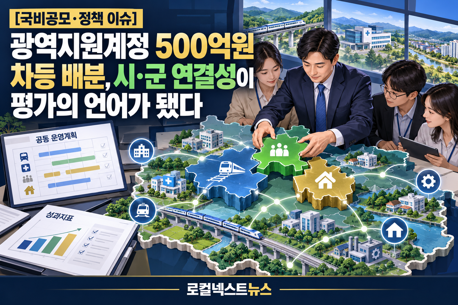 [국비공모·정책 이슈] 광역지원계정 500억원 차등 배분, 시·군 연결성이 평가의 언어가 됐다 대표 이미지