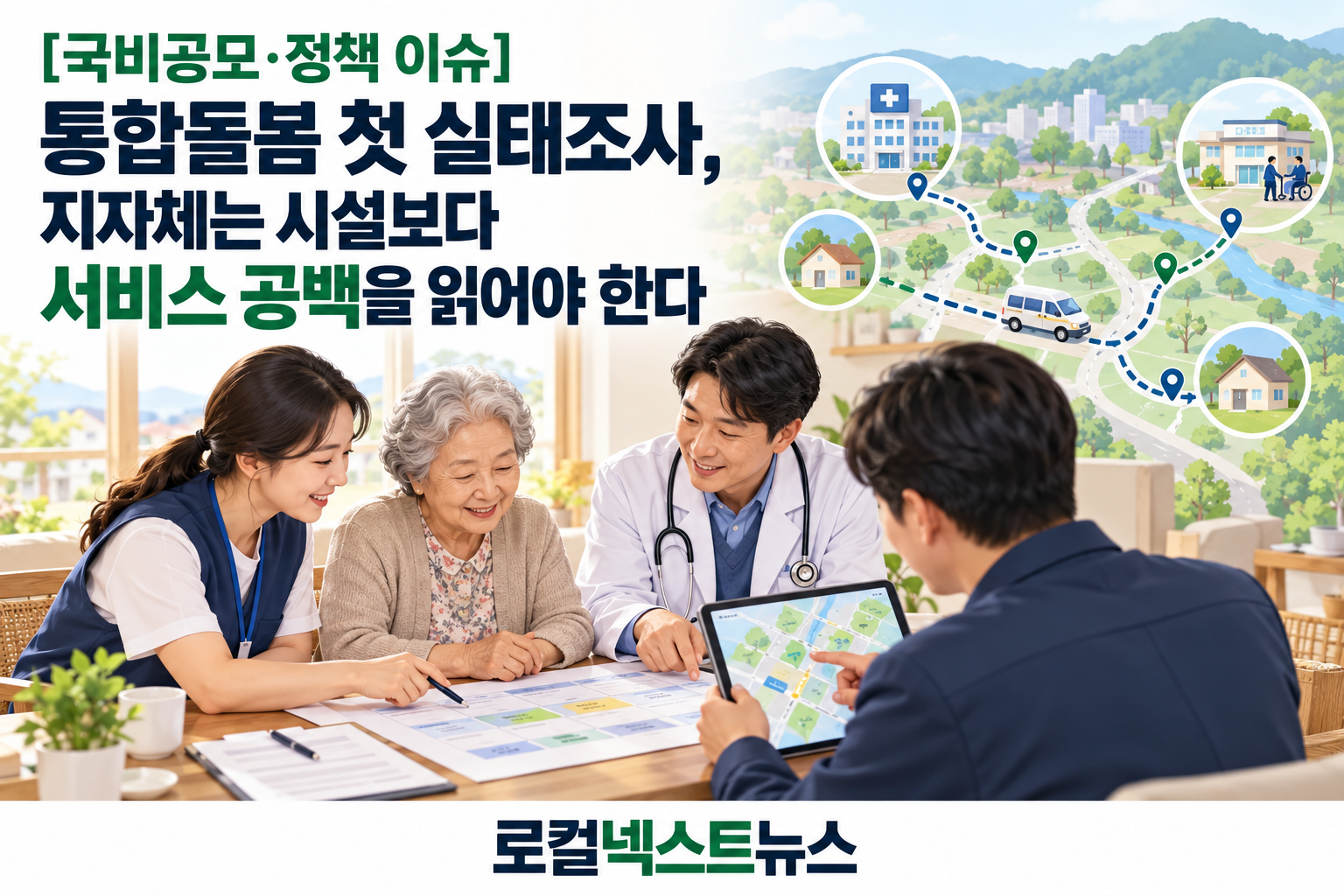 [국비공모·정책 이슈] 통합돌봄 첫 실태조사, 지자체는 시설보다 서비스 공백을 읽어야 한다 대표 이미지