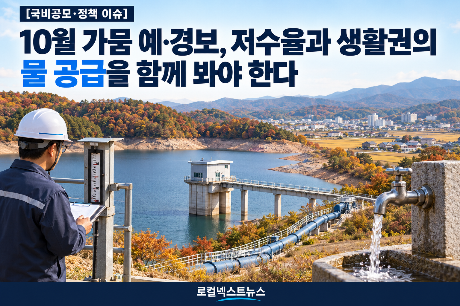 [국비공모·정책 이슈] 10월 가뭄 예·경보, 저수율과 생활권의 물 공급을 함께 봐야 한다 대표 이미지