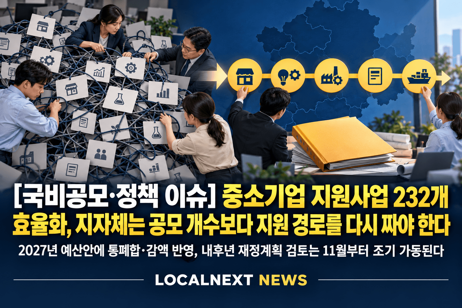 [국비공모·정책 이슈] 중소기업 지원사업 232개 효율화, 지자체는 공모 개수보다 지원 경로를 다시 짜야 한다