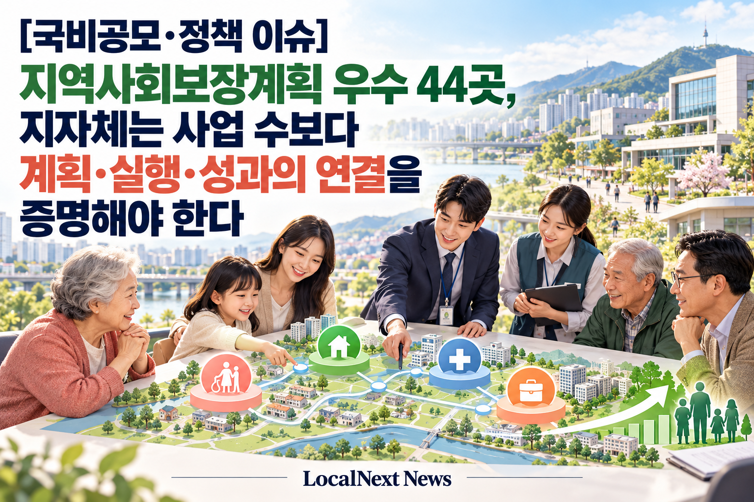 [국비공모·정책 이슈] 지역사회보장계획 우수 44곳, 지자체는 사업 수보다 계획·실행·성과의 연결을 증명해야 한다 대표 이미지