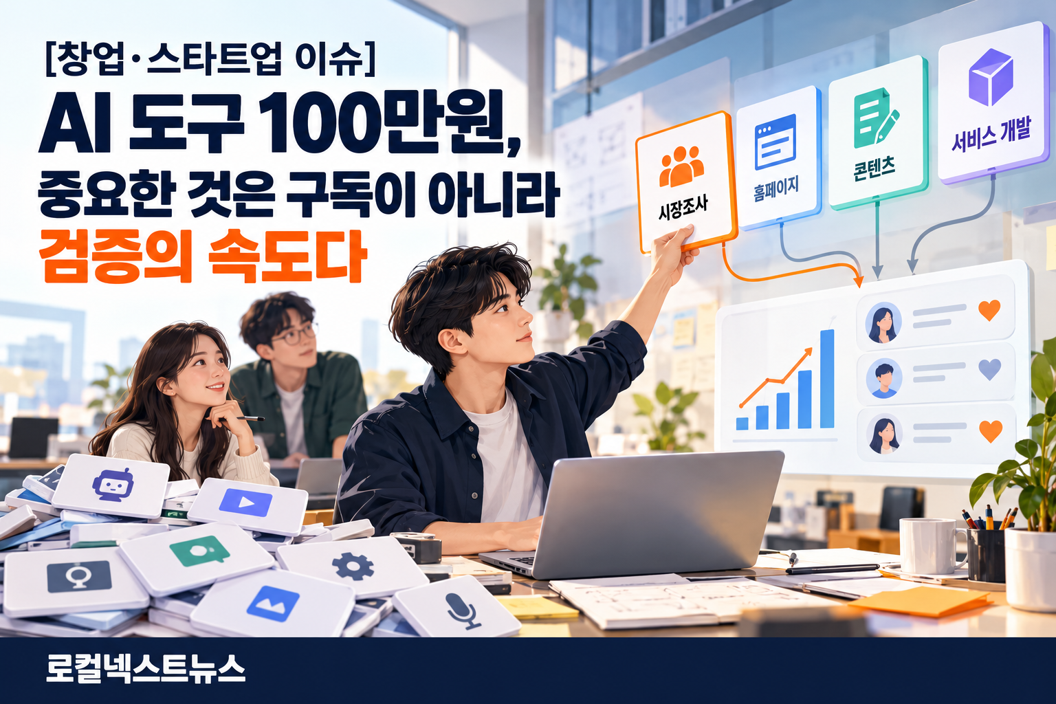 [창업·스타트업 이슈] AI 도구 100만원, 중요한 것은 구독이 아니라 검증의 속도다 대표 이미지