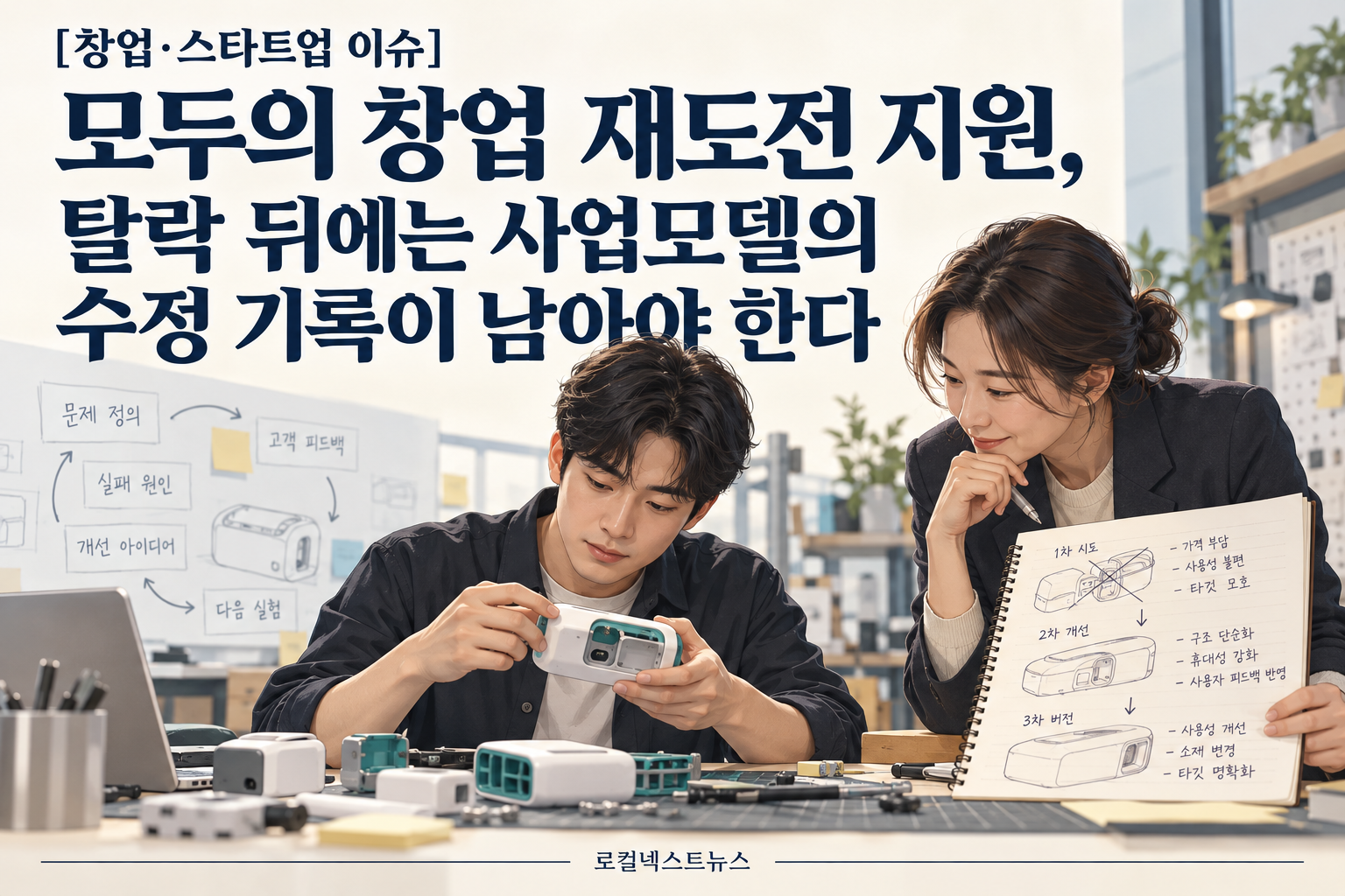 [창업·스타트업 이슈] 모두의 창업 재도전 지원, 탈락 뒤에는 사업모델의 수정 기록이 남아야 한다 대표 이미지