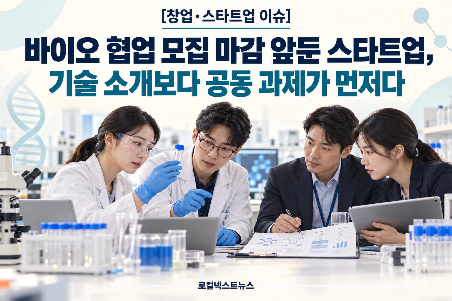 [창업·스타트업 이슈] 바이오 협업 모집 마감 앞둔 스타트업, 기술 소개보다 공동 과제가 먼저다 대표 이미지