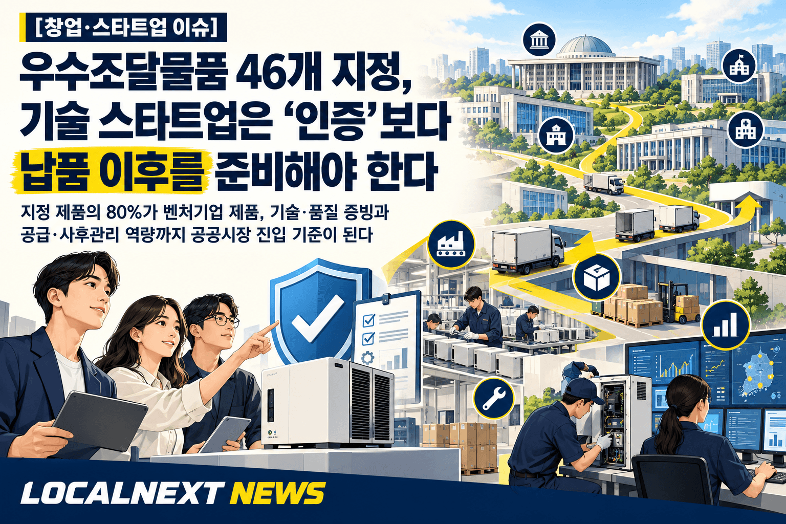[창업·스타트업 이슈] 우수조달물품 46개 지정, 기술 스타트업은 ‘인증’보다 납품 이후를 준비해야 한다