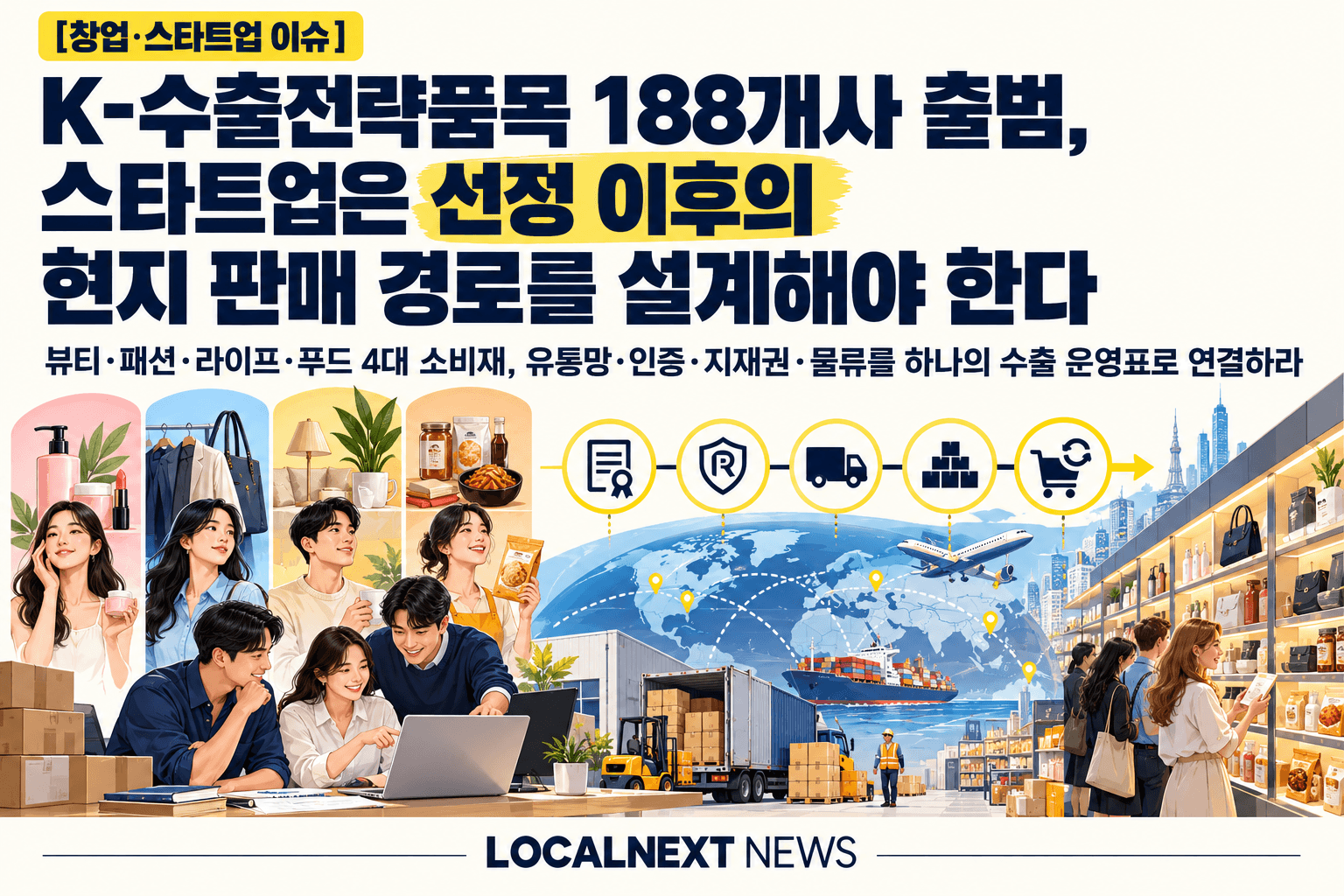 [창업·스타트업 이슈] K-수출전략품목 188개사 출범, 스타트업은 선정 이후의 현지 판매 경로를 설계해야 한다
