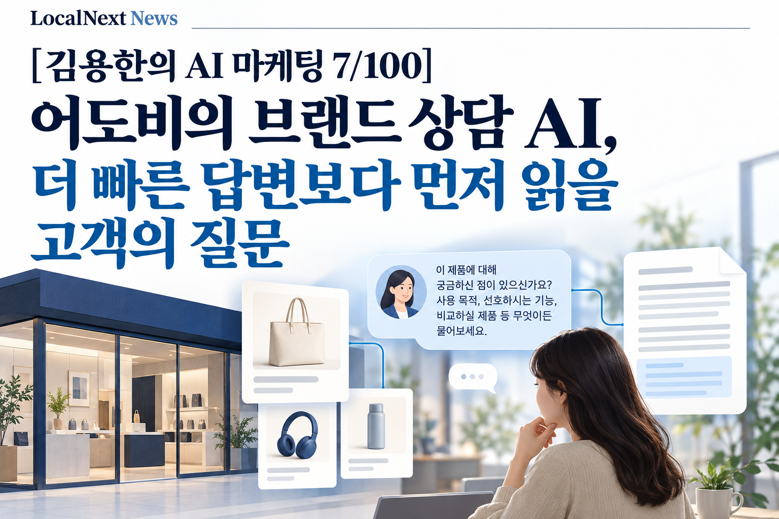 [김용한의 AI 마케팅 7/100] 어도비의 브랜드 상담 AI, 더 빠른 답변보다 먼저 읽을 고객의 질문 대표 이미지