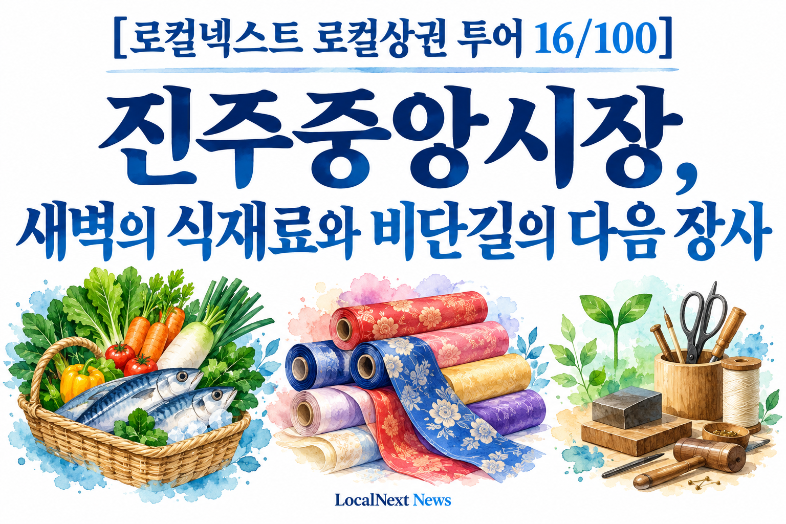[로컬넥스트 로컬상권 투어 16/100] 진주중앙시장, 새벽의 식재료와 비단길의 다음 장사 대표 이미지