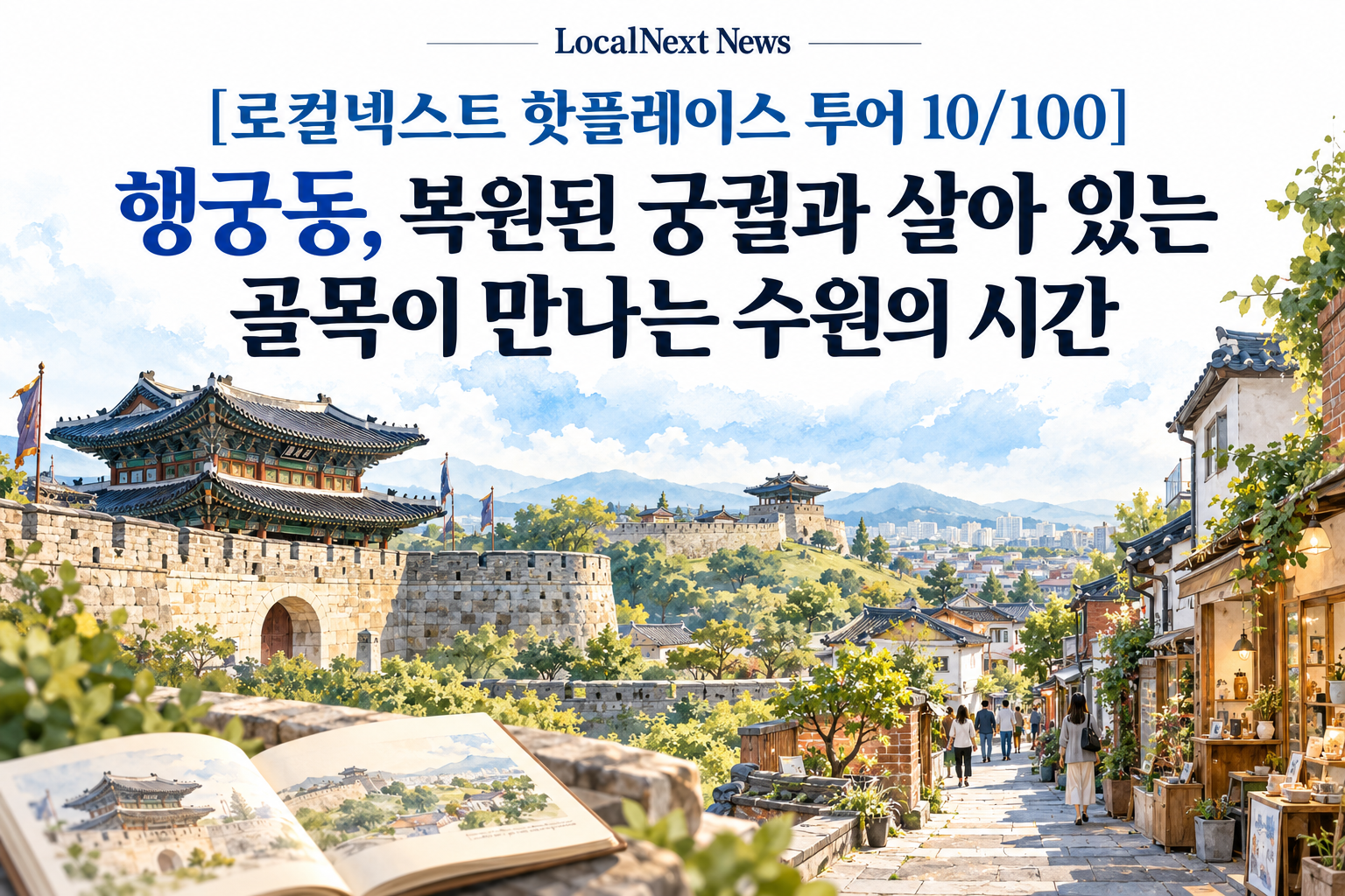 [로컬넥스트 핫플레이스 투어 10/100] 행궁동, 복원된 궁궐과 살아 있는 골목이 만나는 수원의 시간 대표 이미지